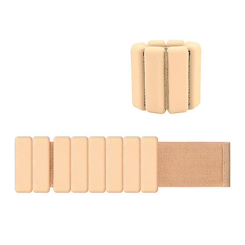 Khaki Premium Adjustable Silicone Wrist &amp; Ankle Weights (1lb Each, 2lb Pair) - Waterproof &amp; Sweatproof for Enhanced Yoga, Running &amp; Fitness Workouts