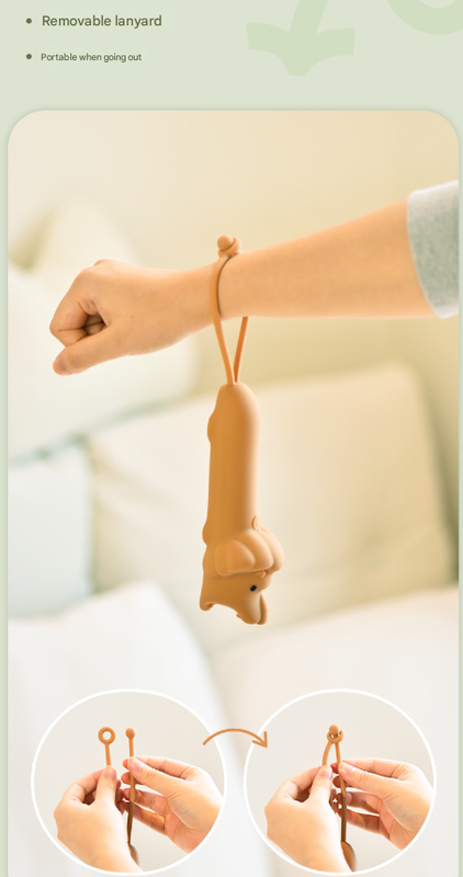 Green Adorable Crocodile Silicone LED Flashlight for Kids - USB Rechargeable, Dimmable Brightness, Portable Night Light