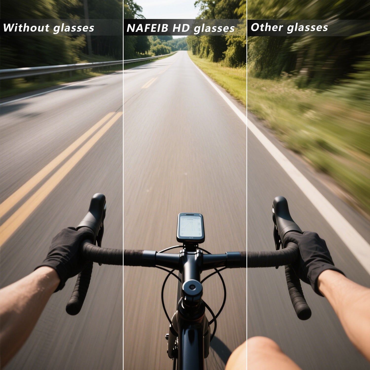 Grey frame and photochromic Grey lenses Photochromic Cycling Sunglasses - Lightweight TR90 Frame, HD Vision for Road Biking & Running