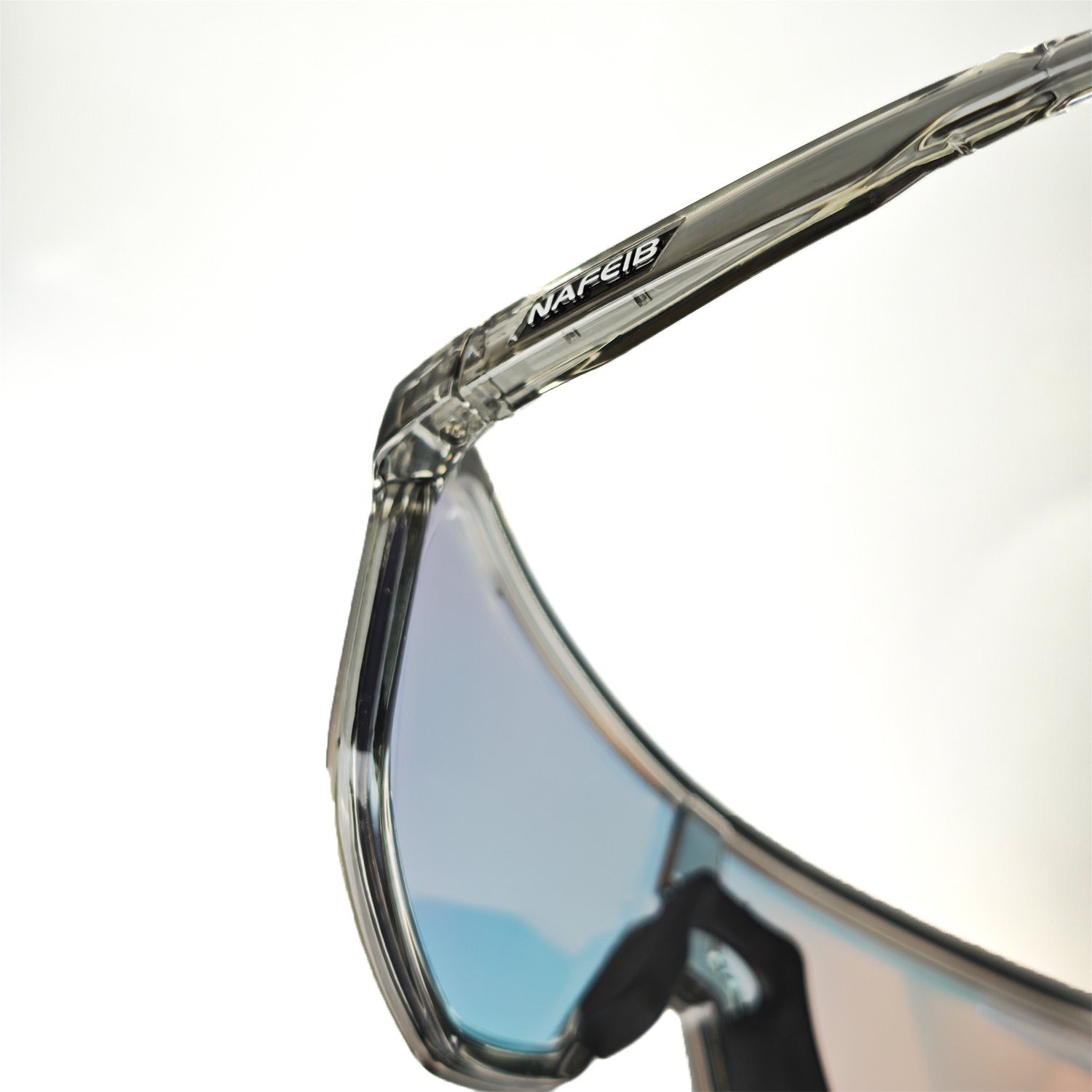 Grey frame and photochromic Grey lenses Photochromic Cycling Sunglasses - Lightweight TR90 Frame, HD Vision for Road Biking & Running