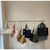 Black Women's Large Capacity Nylon Tote Bag - Stylish Casual Shoulder & Crossbody Bag with Detachable Pouch