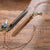 Coffee Vintage Top-Grain Leather Pen Sleeve Holder with Neck Strap - Protective Single Pen Case