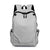 Grey Modern Anti-Theft Laptop Backpack with USB Charging Port - Water-Repellent Travel & Business Bag for 15.6 Inch Laptops