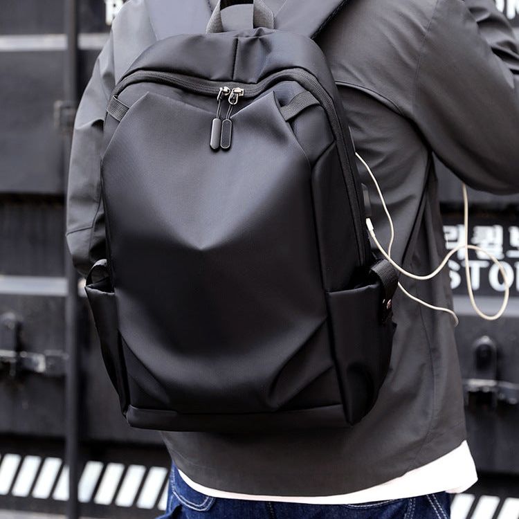 Grey Modern Anti-Theft Laptop Backpack with USB Charging Port - Water-Repellent Travel & Business Bag for 15.6 Inch Laptops