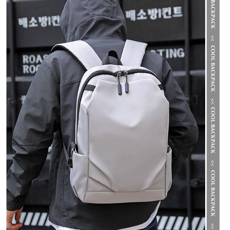 Grey Modern Anti-Theft Laptop Backpack with USB Charging Port - Water-Repellent Travel & Business Bag for 15.6 Inch Laptops