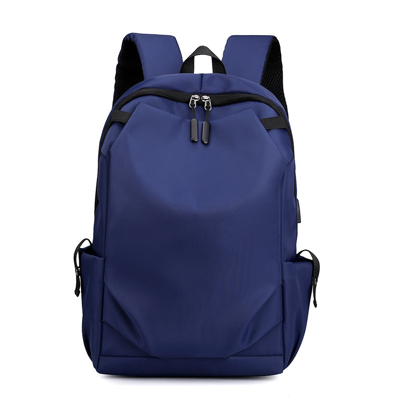 Blue Modern Anti-Theft Laptop Backpack with USB Charging Port - Water-Repellent Travel &amp; Business Bag for 15.6 Inch Laptops