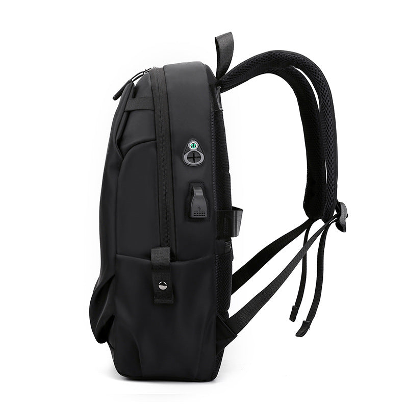 Blue Modern Anti-Theft Laptop Backpack with USB Charging Port - Water-Repellent Travel & Business Bag for 15.6 Inch Laptops