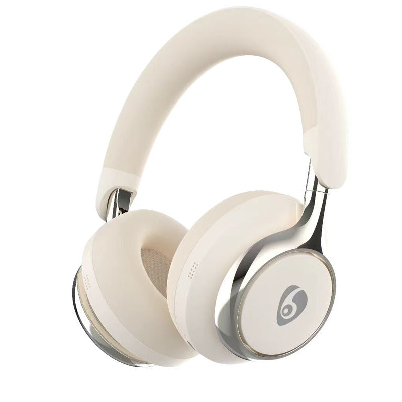 Beige Premium Wireless ANC Headphones - Bluetooth 5.4, 32H Playtime, Foldable Over-Ear Design, Comfort Earpads for Travel &amp; Gaming