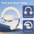 Beige Premium Wireless ANC Headphones - Bluetooth 5.4, 32H Playtime, Foldable Over-Ear Design, Comfort Earpads for Travel & Gaming