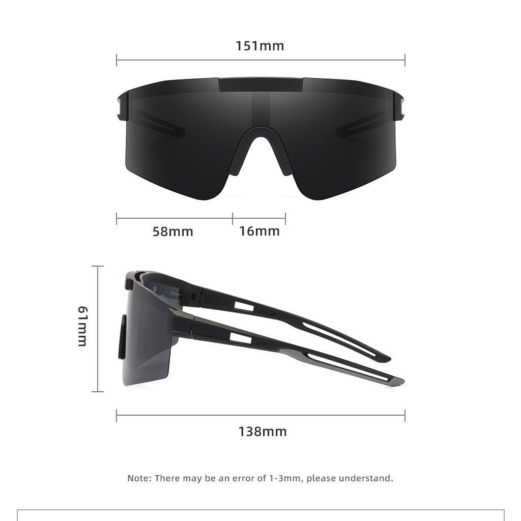 Purple Lenses With Black Temples Ultra-Light Polarized Sports Sunglasses - Wraparound Shield Design for Cycling & Outdoor Performance