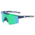 Green Lenses With Black Temples Ultra-Light Polarized Sports Sunglasses - Wraparound Shield Design for Cycling & Outdoor Performance