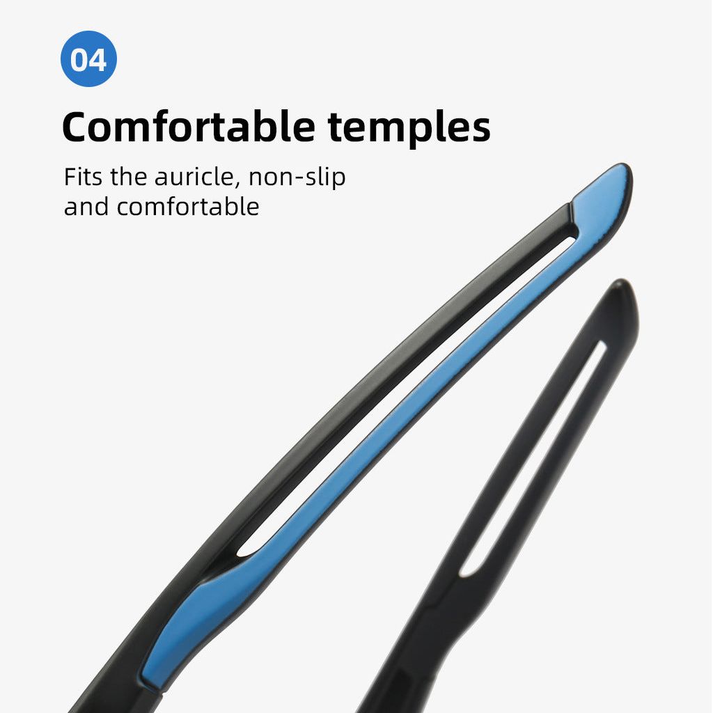 Blue Lenses With White Temples Ultra-Light Polarized Sports Sunglasses - Wraparound Shield Design for Cycling & Outdoor Performance