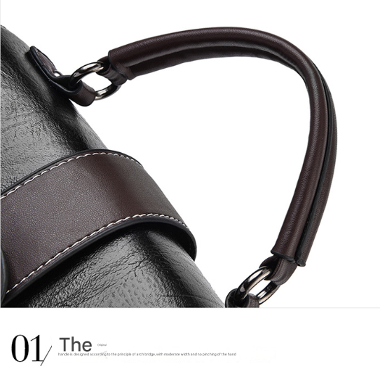 Brown Elegant Women's PU Leather Top Handle Satchel - Versatile Crossbody Bag with Classic Clasp & Braided Detail