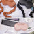 White Chic PU Leather Crossbody Storage Bag for Apple AirPods Max - Protective Case with Ruched Fabric Strap & Top Handle