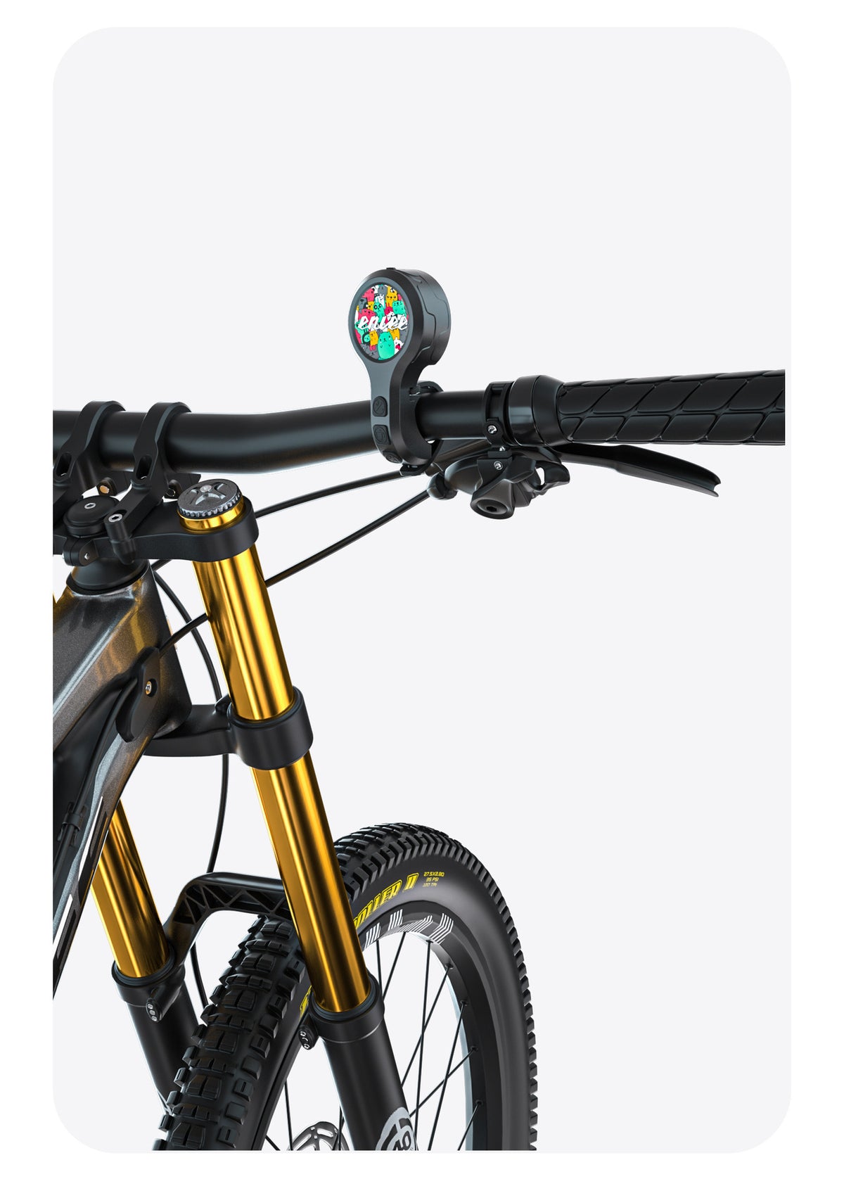 Black Style A Ultra-Loud Electric Bike Horn - 130dB USB Rechargeable, IPX6 Waterproof, Easy Mount Bicycle Safety Bell