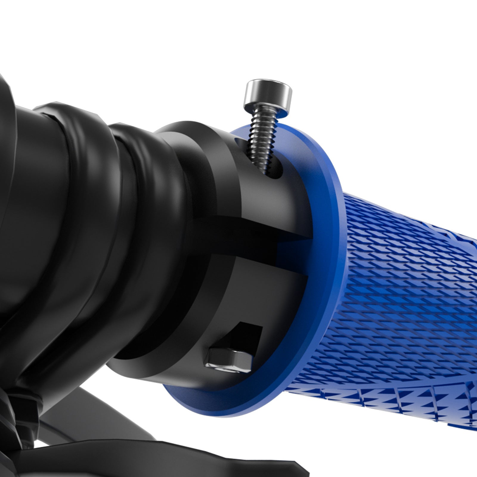 Red Ergonomic Lock-On Bike Grips - Anti-Slip TPR Rubber, Alloy Rings & Plugs for MTB & Commuter Bikes