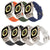 Orange Rugged Tactical Silicone Strap for Apple Watch Ultra & Series - Heavy-Duty Metal Clasp