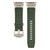 Olive Green Rugged Tactical Silicone Strap for Apple Watch Ultra & Series - Heavy-Duty Metal Clasp