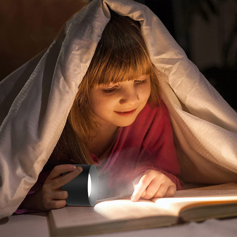 Khaki Wood Grain Rechargeable LED Magnetic Wall Light - Touch Control, 3 Colors & Dimmable, USB Portable Night Lamp for Reading & Cabinets