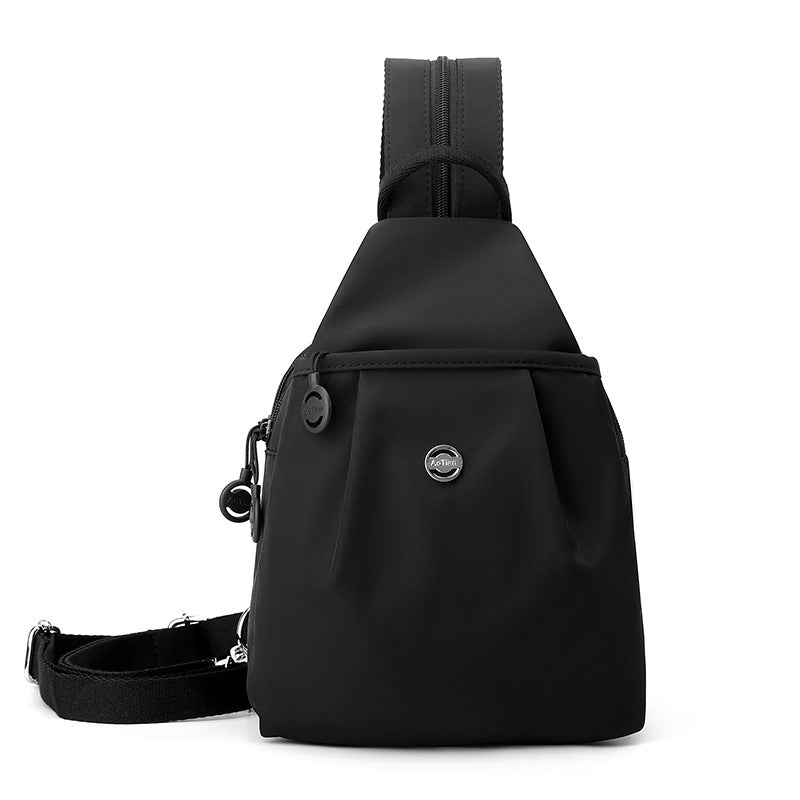 Black Versatile Women&#39;s Convertible Mini Backpack &amp; Sling Bag - Stylish Anti-Theft Oxford Cloth Daypack, Fits 9.7in iPad