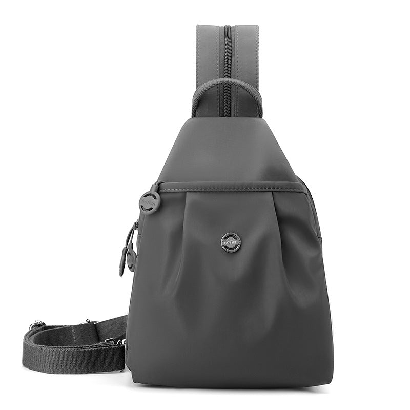 Grey Versatile Women&#39;s Convertible Mini Backpack &amp; Sling Bag - Stylish Anti-Theft Oxford Cloth Daypack, Fits 9.7in iPad