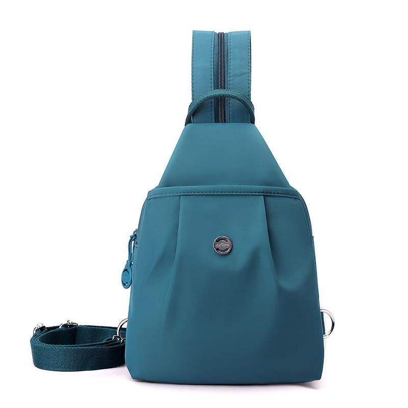 Blue Versatile Women&#39;s Convertible Mini Backpack &amp; Sling Bag - Stylish Anti-Theft Oxford Cloth Daypack, Fits 9.7in iPad