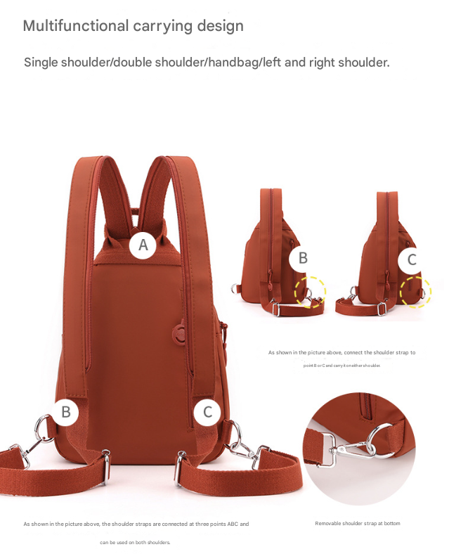 Blue Versatile Women's Convertible Mini Backpack & Sling Bag - Stylish Anti-Theft Oxford Cloth Daypack, Fits 9.7in iPad