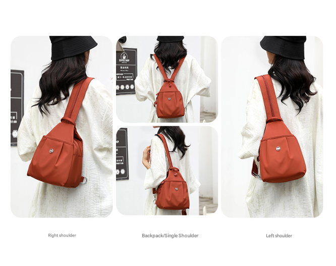 Blue Versatile Women's Convertible Mini Backpack & Sling Bag - Stylish Anti-Theft Oxford Cloth Daypack, Fits 9.7in iPad