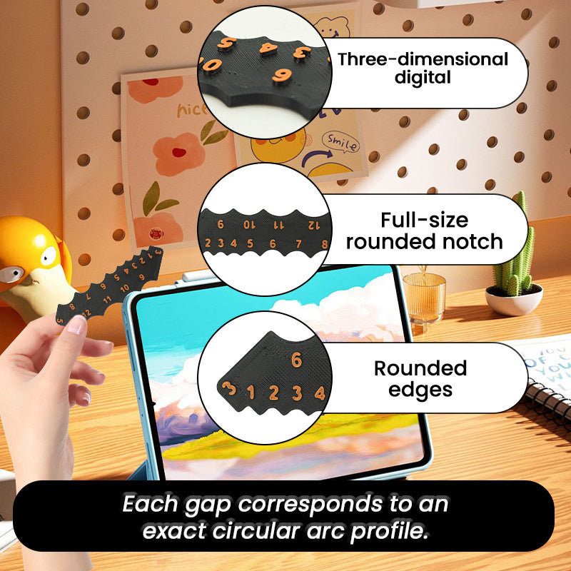 2 Pcs Black Precision Fillet Radius Gauge - Compact Plastic Arc &amp; Corner Measurement Tool R1-R12mm