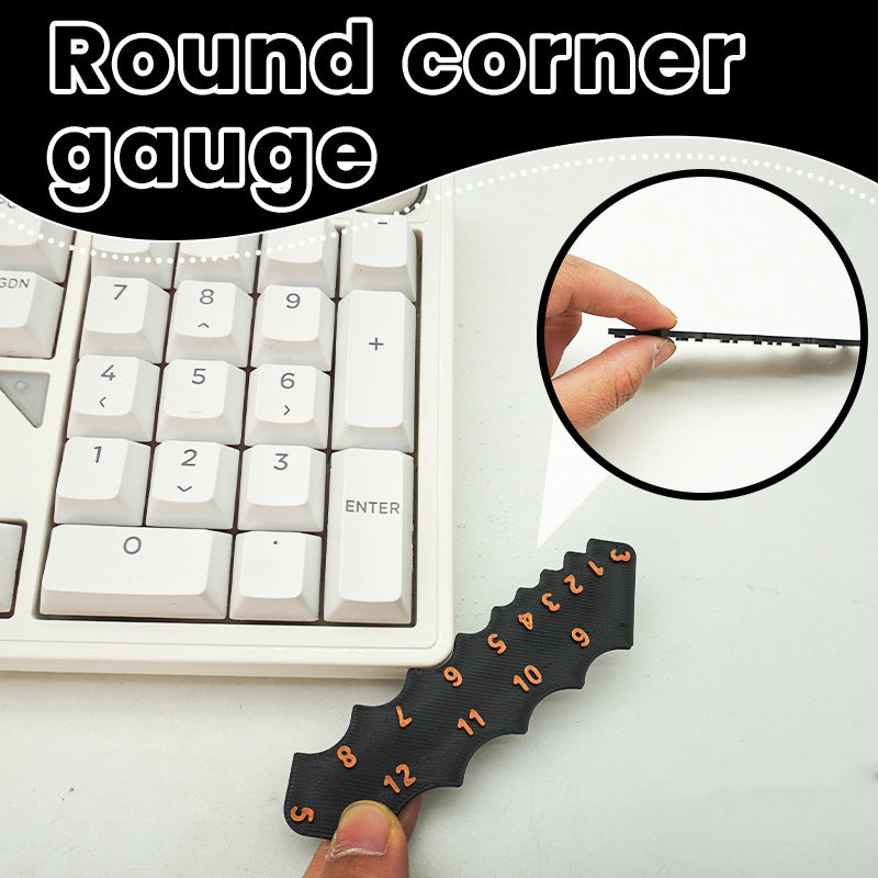 2 Pcs Black Precision Fillet Radius Gauge - Compact Plastic Arc & Corner Measurement Tool R1-R12mm