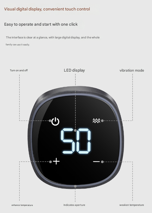 Grey Wireless Heated Knee Massager Brace - Rechargeable Vibration & Heat Therapy for Joint Pain Relief & Arthritis Support