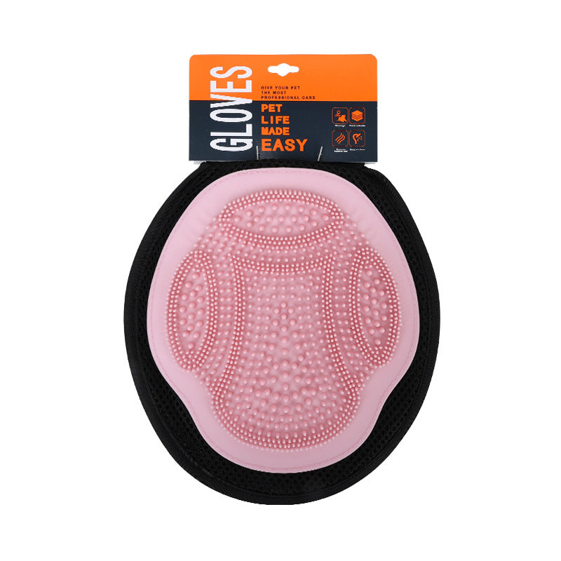 Pink 3-Pack Gentle Pet Grooming Glove - Deshedding, Bathing &amp; Massage Mitt for Dogs &amp; Cats, Breathable &amp; Adjustable