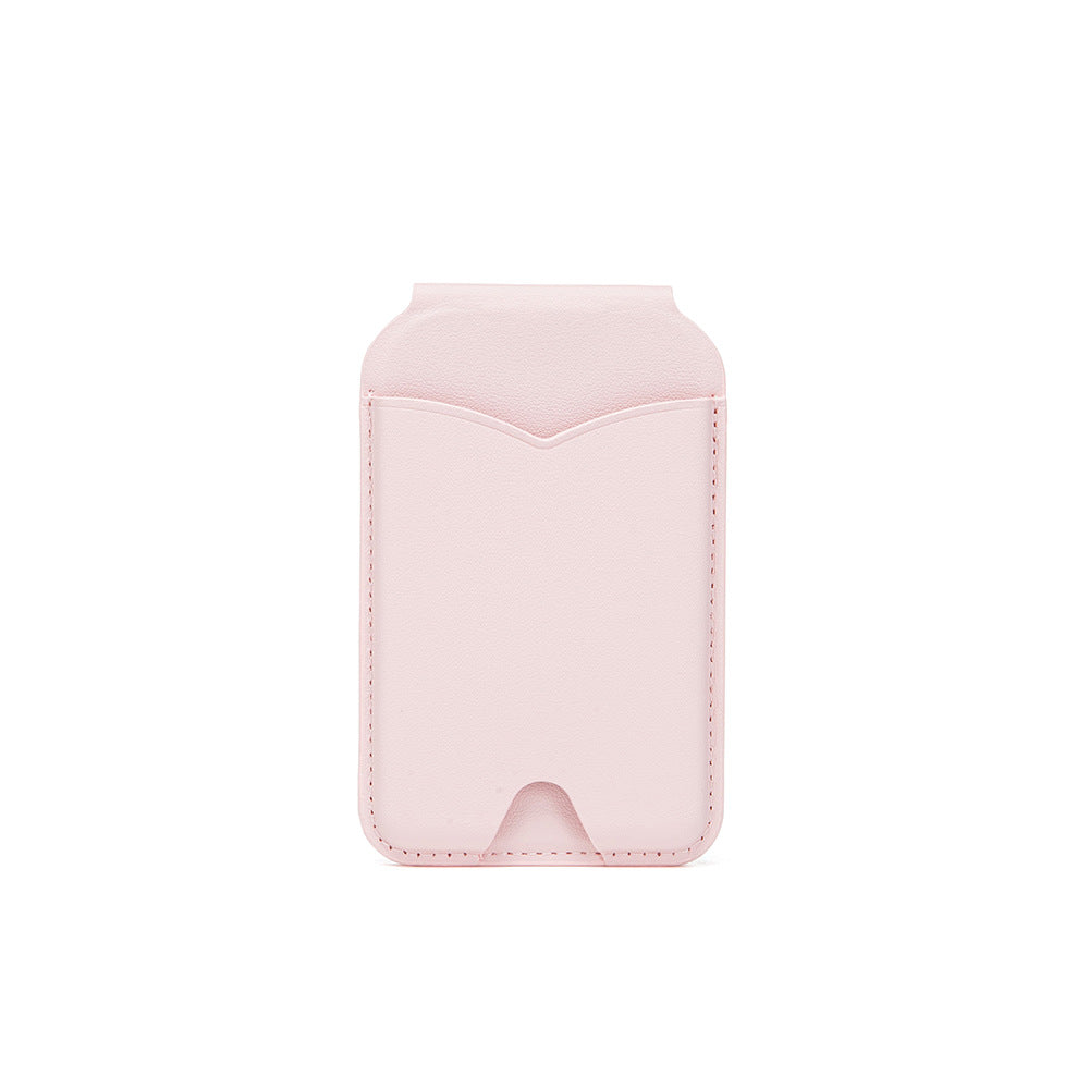 Pink Chic MagSafe Wallet with Mirror &amp; Stand - PU Leather Card Holder for iPhone 12-16 Series