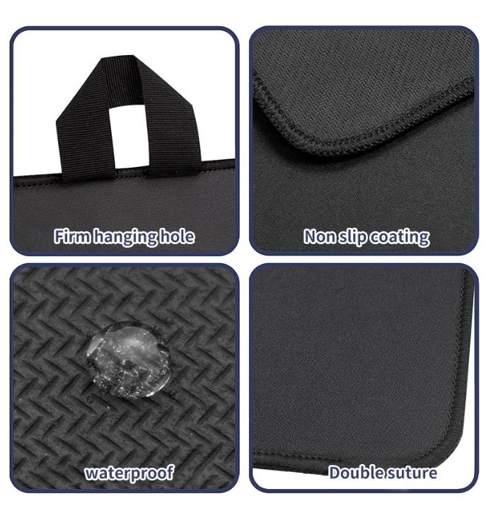 Black Premium Heat Resistant Stovetop Protector Mat - Waterproof, Anti-Slip & Easy Clean Kitchen Guard (42x28cm)
