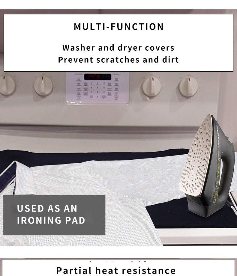 Black Premium Heat Resistant Stovetop Protector Mat - Waterproof, Anti-Slip & Easy Clean Kitchen Guard (42x28cm)