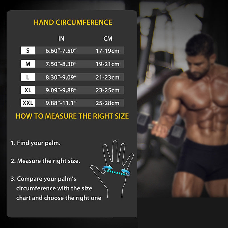 Size XXL Green Heavy Duty Workout Gloves with Wrist Support - Anti-Slip Gel Padded Gym Gloves for Weightlifting, Training & Fitness