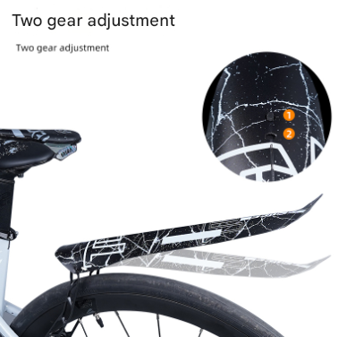 Style B Black and Green Lightweight Bicycle Rear Mudguard - Adjustable PP5 Fender for MTB, Road & Folding Bikes (NOT for V-Brakes)
