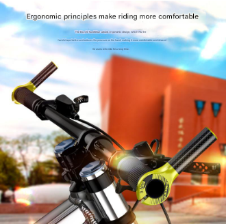 Black and Red Ultralight Carbon Fiber Bicycle Bar Ends - Ergonomic Anti-Slip Grips for MTB & Hybrid Bikes (22.2mm)