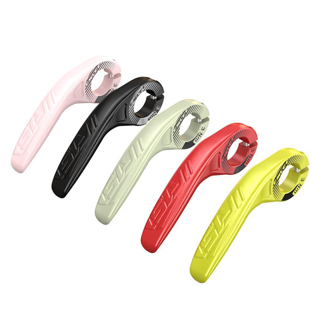 Red Ultralight Ergonomic Bike Bar Ends - High-Strength Composite Horn Grips (22.2mm)