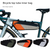 Black and Green Waterproof Bicycle Frame Bag - 2.5L Slim Top Tube Storage Pouch for Cycling Essentials