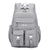 Grey Large Capacity Waterproof Student Backpack - Fits 15-Inch Laptop, Multi-Pocket Travel Daypack