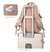 Blue and White Large Capacity Student Backpack - Durable Oxford Cloth School Bag with Laptop Compartment & Multiple Pockets