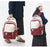 Red and White Large Capacity Student Backpack - Durable Oxford Cloth School Bag with Laptop Compartment & Multiple Pockets