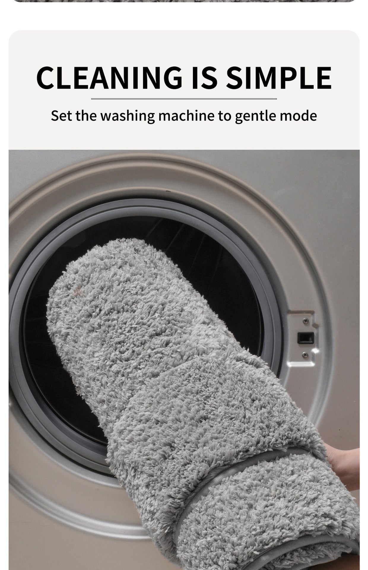 White Ultra Absorbent Plush Bath Mat - Non-Slip Bathroom Rug with Innovative Foot Drying Pocket