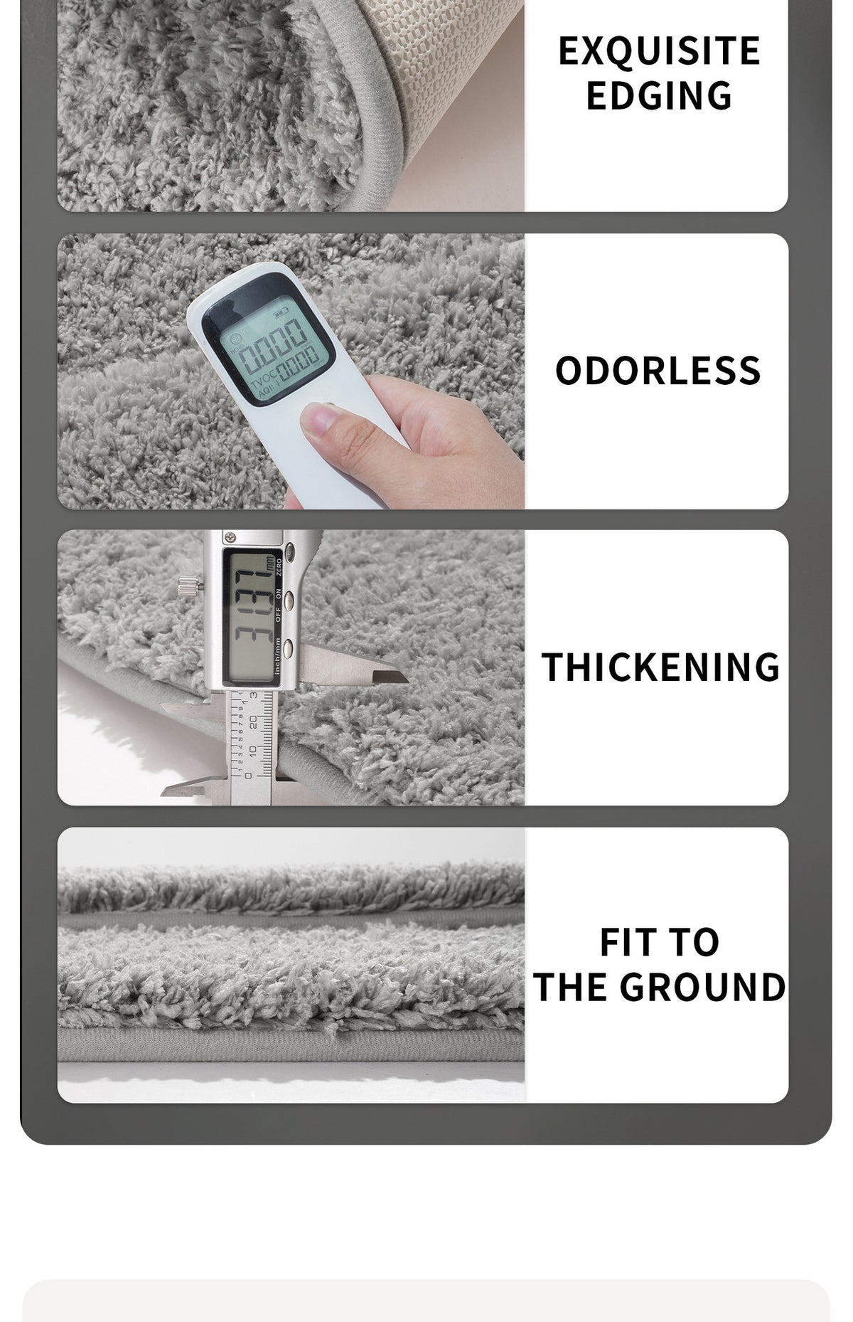 Brown Ultra Absorbent Plush Bath Mat - Non-Slip Bathroom Rug with Innovative Foot Drying Pocket