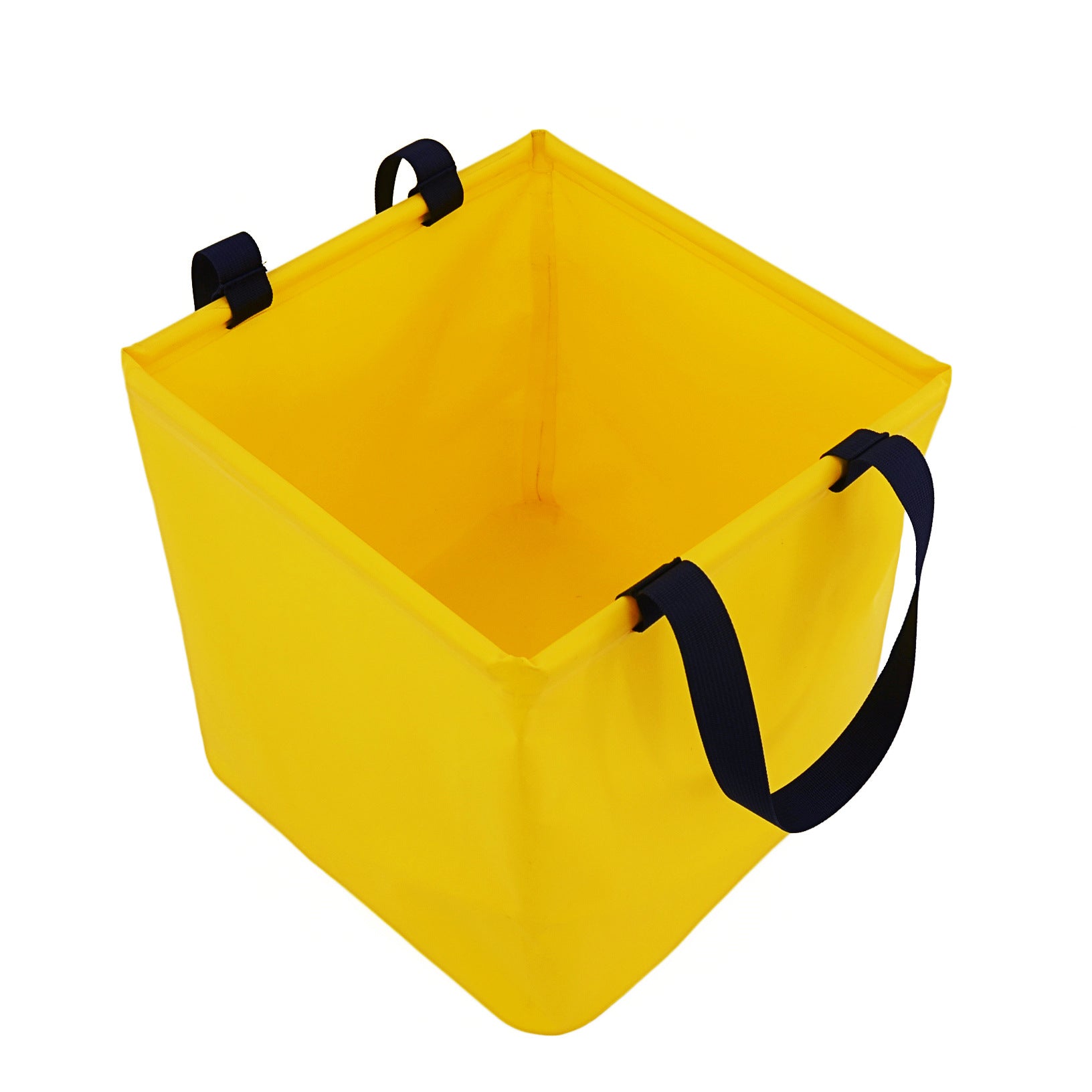 Yellow 25L Collapsible Bucket - Heavy-Duty PVC Waterproof Folding Pail for Fishing, Camping & Car Washing