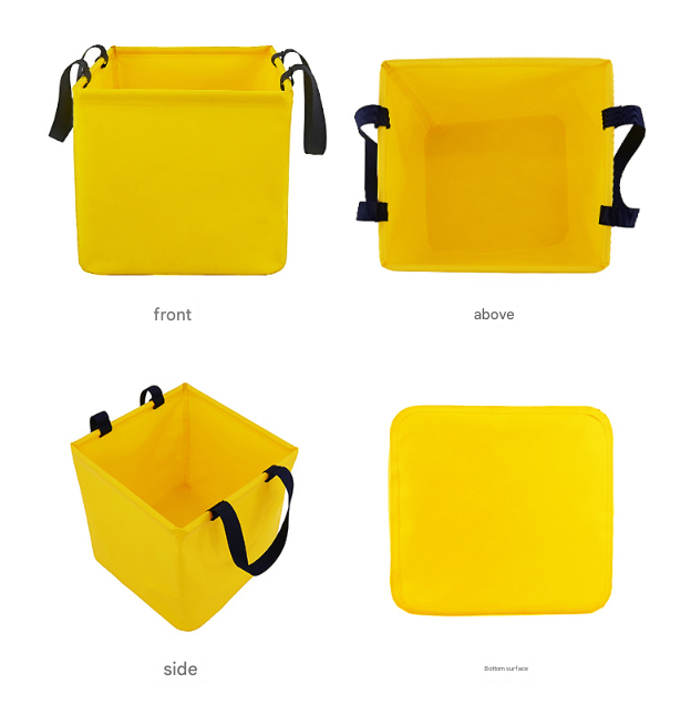 Yellow 25L Collapsible Bucket - Heavy-Duty PVC Waterproof Folding Pail for Fishing, Camping & Car Washing