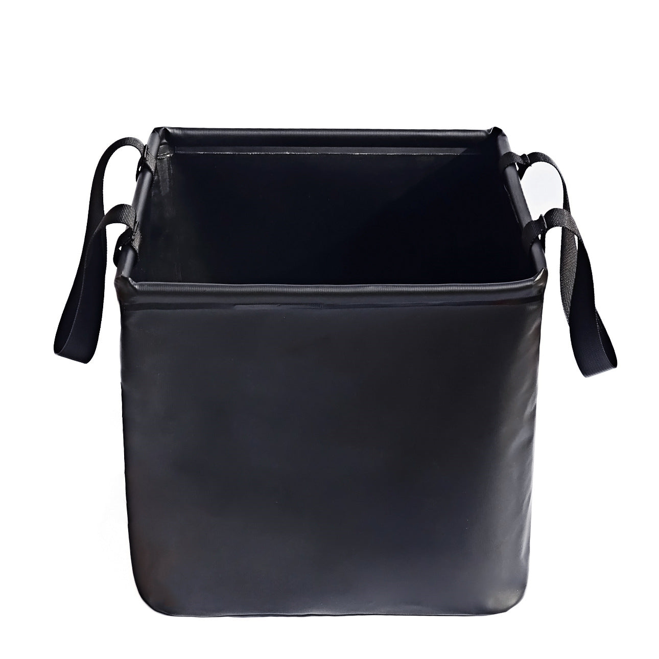 Black 25L Collapsible Bucket - Heavy-Duty PVC Waterproof Folding Pail for Fishing, Camping & Car Washing