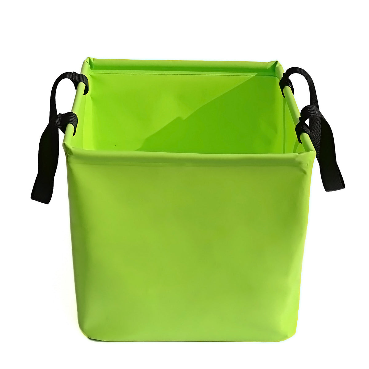 Green 25L Collapsible Bucket - Heavy-Duty PVC Waterproof Folding Pail for Fishing, Camping &amp; Car Washing