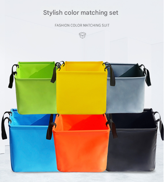 Green 25L Collapsible Bucket - Heavy-Duty PVC Waterproof Folding Pail for Fishing, Camping & Car Washing